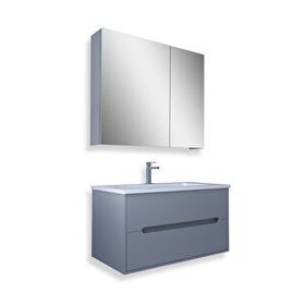 Teta Sis Gri Madrıd 65 cm Mdf Banyo Dolabı Seti