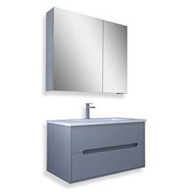 Teta Sis Gri Madrıd 65 cm Mdf Banyo Dolabı Seti