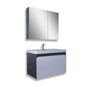Teta Tokyo 65 cm Antrasit Mdf Banyo Dolabı Seti