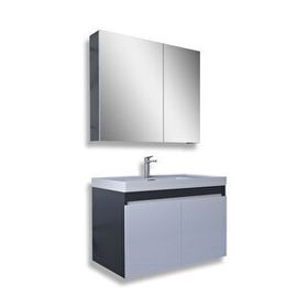 Teta Tokyo 80 cm Antrasit Mdf Banyo Dolabı Seti
