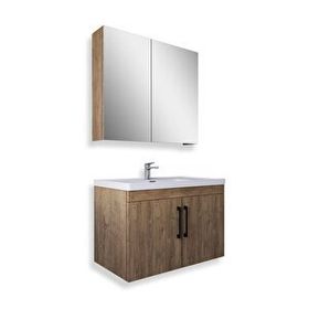 Teta Yalova 65 cm Kafkas Meşe Banyo Dolabı Seti