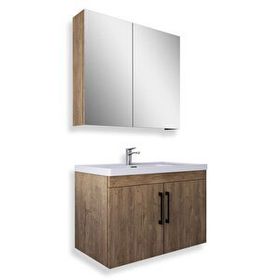 Teta Yalova 65 cm Kafkas Meşe Banyo Dolabı Seti