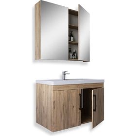 Teta Yalova 65 cm Kafkas Meşe Banyo Dolabı Seti