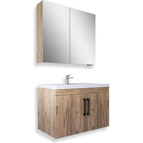 Teta Yalova 80 cm Atlantik Çam Banyo Dolabı Seti
