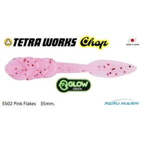 Tetra Works Chop Silikon 35 mm S502 Pink Flakes Suni Yem