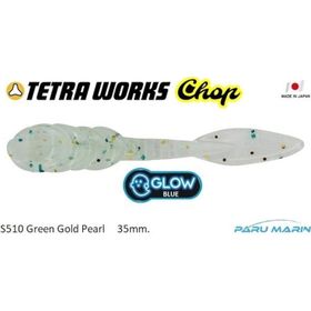 Tetra Works Chop Silikon 35 mm S510 Green Gold Pearl Suni Yem