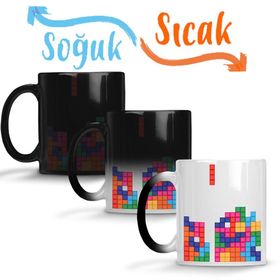 Tetris Atari Oyun Games Sihirli Porselen Kupa