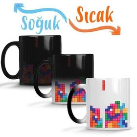 Tetris Atari Oyun Games Sihirli Porselen Kupa