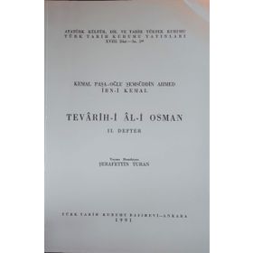 TEVARIHI ALI OSMAN 2. DEFTER - İBN KEMAL