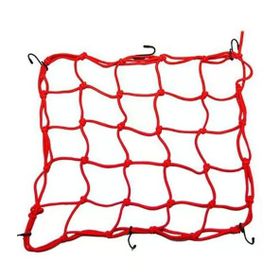 TEX 40x40 cm Kırmızı Plastik 2010 Ahtapot Kancalı Motosiklet Kask Filesi
