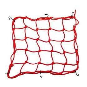 TEX 40x40 cm Kırmızı Plastik 2010 Ahtapot Kancalı Motosiklet Kask Filesi