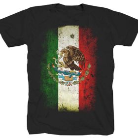 Tex-Ha Mexiko El Chapo Bayrak Acapulco Sinaloa Futbol Tekila Sombrero Siyah T-Shirt