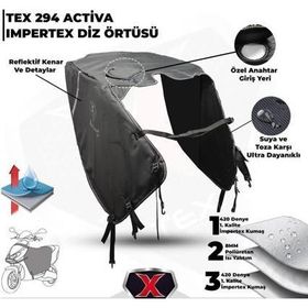 Tex XBYC 294 Honda Activa S İmper Kalın Kumaş Motosiklet Diz Örtüsü