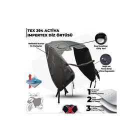 Tex XBYC 294 Honda Activa S İmper Kalın Kumaş Motosiklet Diz Örtüsü
