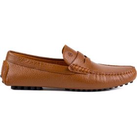 Tezcan Sardes Taba Hakiki Deri Deri Erkek Loafer Ayakkabı