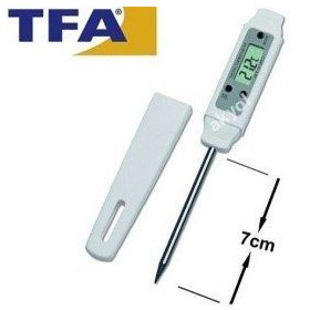 TFA 30.1013 Kısa Problu Siyah Termometre
