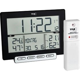 TFA 30.3058.01 Trinity Kablosuz Termometre Nem Ölçer ve Saat