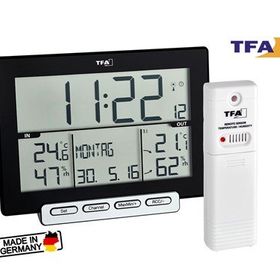 TFA 30.3058.01 Trinity Kablosuz Termometre Nem Ölçer ve Saat