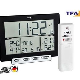TFA 30.3058.01 Trinity Kablosuz Termometre Nem Ölçer ve Saat