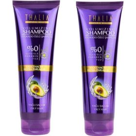 Thalia Ebru Şallı Avokado Özlü Yağlı Saçlar İçin Hacim Verici 2x300 ml Bakım Şampuanı