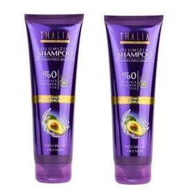 Thalia Ebru Şallı Avokado Özlü Yağlı Saçlar İçin Hacim Verici 2x300 ml Bakım Şampuanı