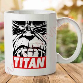 Thanos Titan Obey Logo Baskılı Kupa