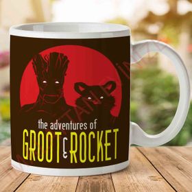 The Adventures of Groot And Rocket Guardians of the Galaxy Baskılı Kupa
