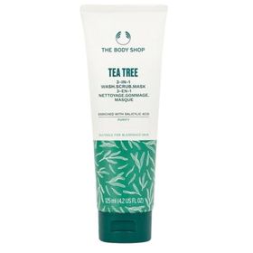 The Body Shop 125 ml Çay Ağacı 3'ü 1 Arada Temizleyici Scrub Maske