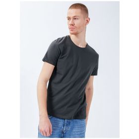 The Crow STARS Bisiklet Yaka Düz Antrasit Unisex T-Shirt