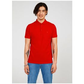 The Crow TC4613 Polo Yaka Düz Kırmızı Erkek T-Shirt