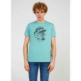 The Crow TC711110 Bisiklet Yaka Baskılı Mint Erkek T-Shirt