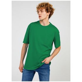The Crow TC9011 Bisiklet Yaka Düz Açık Mavi Erkek T-Shirt