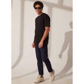 The Crow TC9011BASIC Bisiklet Yaka Baskılı Siyah Erkek T-shirt