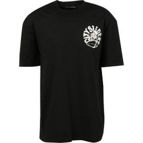 The Crow TC9019 Bisiklet Yaka Baskılı Siyah Erkek T-Shirt