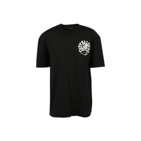 The Crow TC9019 Bisiklet Yaka Baskılı Siyah Erkek T-Shirt
