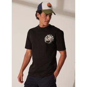 The Crow TC9019 Bisiklet Yaka Baskılı Siyah Erkek T-Shirt