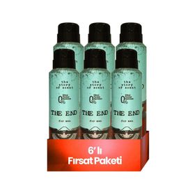 The End Antiperspirant Ter Önleyici Leke Yapmayan Erkek Sprey Deodorant 150 ml x 6