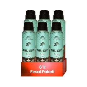 The End Antiperspirant Ter Önleyici Leke Yapmayan Erkek Sprey Deodorant 150 ml x 6