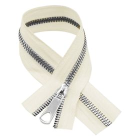 The Fabric Yarn Krem Gümüş 30 cm Fermuar