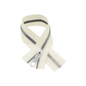The Fabric Yarn Krem Gümüş 30 cm Fermuar