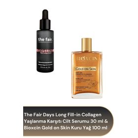 The Fair Days Long Fill-in Collagen 30 ml Yaşlanma Karşıtı Cilt Serumu & Bioxcin Gold on Skin 100 ml Kuru Yağ