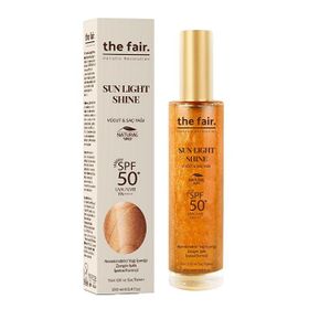 The Fair Sun Light Shine SPF50 PA Parıltılı Güneş Koruyucu 100 ml Vücut ve Saç Yağı