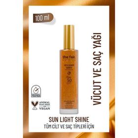 The Fair Sun Light Shine SPF50 PA Parıltılı Güneş Koruyucu 100 ml Vücut ve Saç Yağı