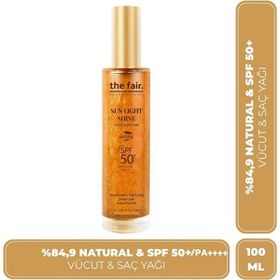The Fair Sun Light Shine SPF50 PA Parıltılı Güneş Koruyucu 100 ml Vücut ve Saç Yağı