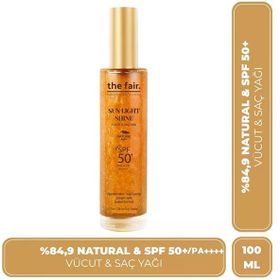 The Fair Sun Light Shine SPF50 PA Parıltılı Güneş Koruyucu 100 ml Vücut ve Saç Yağı