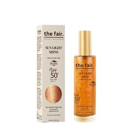 The Fair Sun Light Shine SPF50 PA Parıltılı Güneş Koruyucu 30 ml Vücut ve Saç Yağı