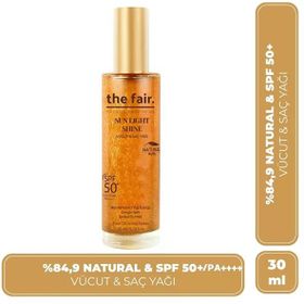 The Fair Sun Light Shine SPF50 PA Parıltılı Güneş Koruyucu 30 ml Vücut ve Saç Yağı