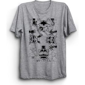 The Fame 5Naf Fnaf BLCK Gri Kadın T-shirt