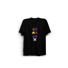 The Fame 5Naf Fnaf Vector Oyun Game Siyah Kadın T-shirt