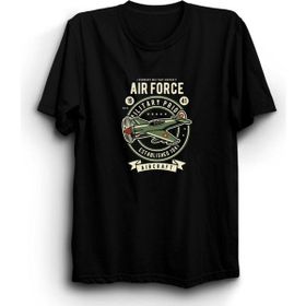 The Fame Airforce Military Aircraft Uçak Airplane Pilot Siyah Kadın T-shirt